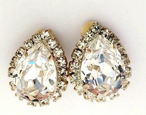 Vintage silver tone rhinestone - tone,