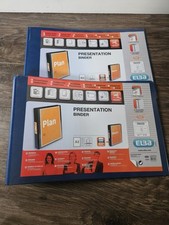 Elba A3 4 D-Ring Presentation Binder 30mm Capacity, 55mm Spine, Landscape, 2pack