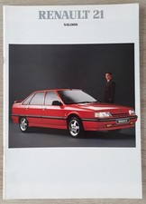 Renault 21 Saloon Brochure 1989 - TL TS GTS GTX TXE TXI 2-Litre Turbo