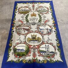 vintage 1977 the Queens silver jubilee tea towel