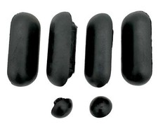 6 X Replacement Oval Toilet Seat Buffers Toilet Seat Cushion Bumpers Black