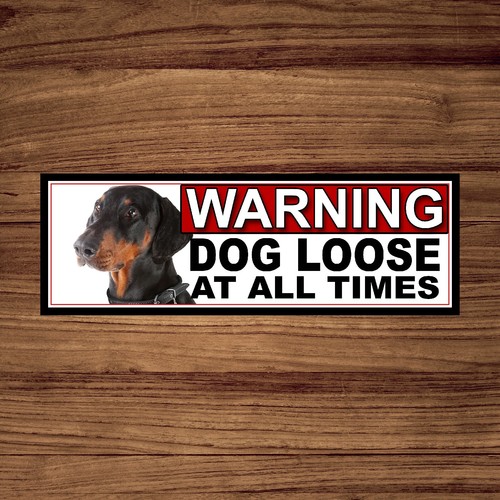 Doberman pinscher warning - doberman, dog