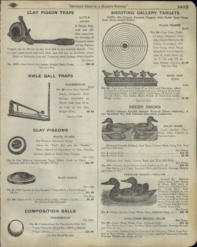 1918 paper clay pigeon - 1918, trap