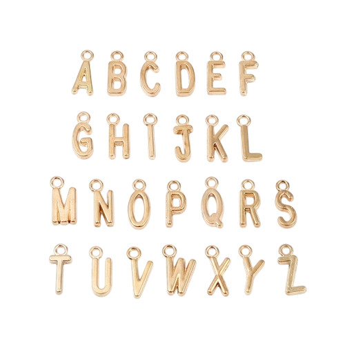 26x gold plated initial - kc,