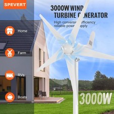 3KW 12/24V 48V Wind Turbine Windgenerator+Charge Controller Garden Yard Windmill