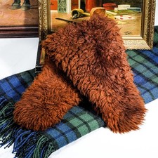 Amazing Antique Victorian Bison Buffalo Fur Hair Leather Gloves Western Decor