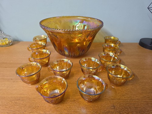 Indiana glass amber - glass, iridescent