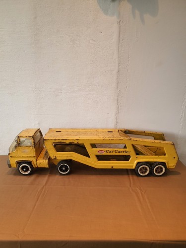 Vintage yellow tonka truck car - vintage,