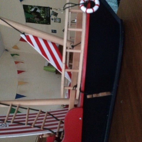 Wooden toy pirate - , ship