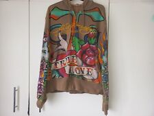 RARE ED HARDY by CHRISTIAN AUDIGIER Zip Up Hoodie SIZE LARGE L
