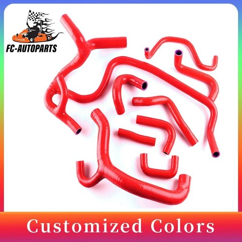Red silicone hose 8pcs - hose,