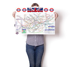 London Underground Tube Trainline Poster Map Rail Metro Laminated Print A1 A2 A4