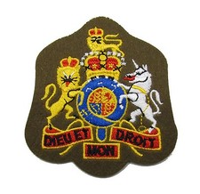 Badge WO1 Coat of Arms FAD No.2 Dress Sold Single On Khaki R1619