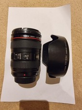 Canon EF 24-105mm F/4 L IS USM Lens + genuine Canon hood - excellent