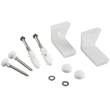 Angled Floor WC Toilet Pan / Bidet Side Fixing Bathroom Fitting Kit Inc Brackets
