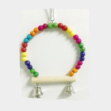 1PC Wooden Bird Parrot Swing Toys Parakeets  Birds Gnawing Toy