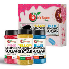 Pink-Yellow-Blue Sanding Sugar (Pack of 3) Each Pack 4oz