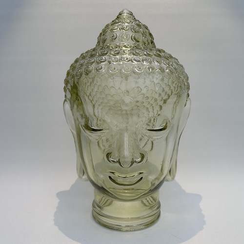 Glass buddha head life size - buddha,