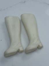 Vintage Pedigree Sindy Dolls Knee High White Boots 1970s 