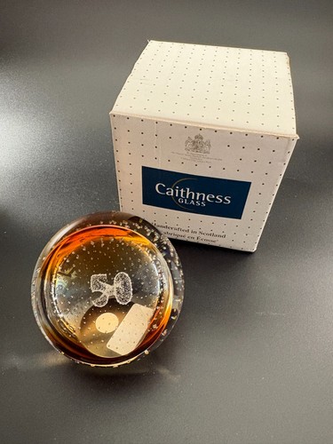Caithness glass amber - glass,
