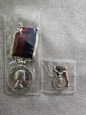 Royal air force (raf) Elizabeth Long Service Silver Medal and Miniature