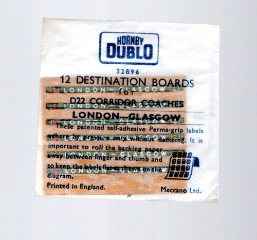 Hornby dublo london glasgow - dublo,
