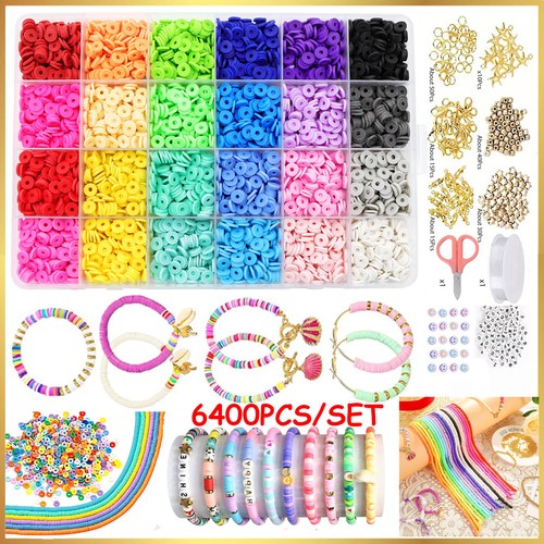 6400pcs clay beads bracelet - clay,