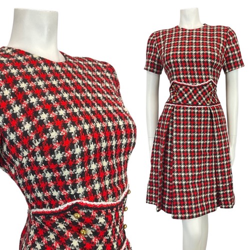 Vintage 60s 70s red black - red,