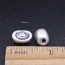 2pcs Pure 999 Fine Silver Fu