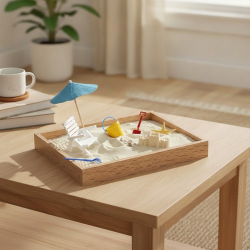 Beach themed zen - garden,