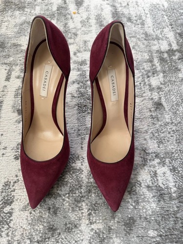Casadei burgundy suede - suede, pump