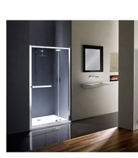 Namara-Flair Showers-Hinge Door & Inline Panel  -Chrome framed 1050-1100 x1900cm