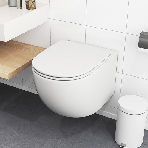 Toilet bowl seat wall - &,