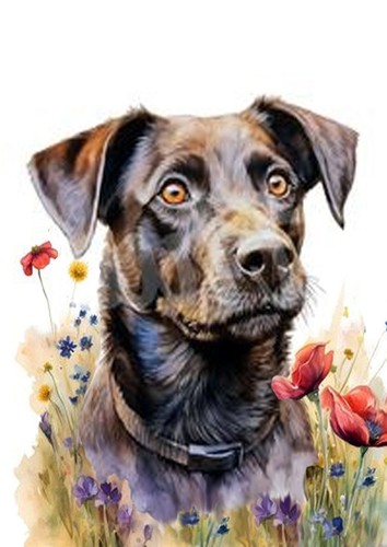 Patterdale terrier dog head - patterdale,