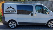 2x Adventurer Compatible With Vauxhall Vivaro Camper Van decals stickers v18