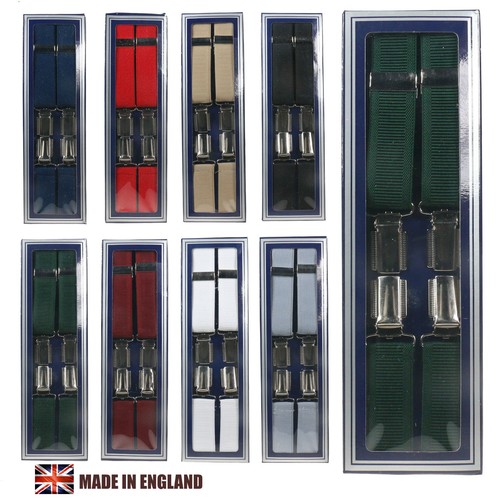 Mens braces 25mm plain heavy - mens,