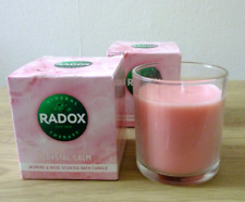 2 x RADOX "Crystal Calm" Jasmine & Rose bath candles. 150g/c. 30 hours.