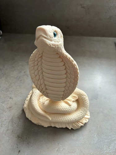 Vintage cast alabaster cobra - cast,
