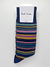 Paul Smith Multi Stripe 'Harvey' Mens Cotton Navy Socks