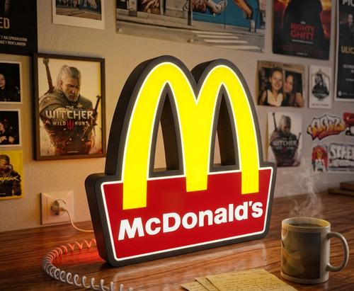 Mcdonalds led neon sign light - mcdonalds,