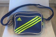 Vintage Look 2013 Adidas Originals Messenger Shoulder Bag Blue & Neon Green  