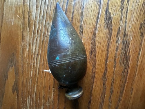 Decorated brass plumb bob 18th - plumb,