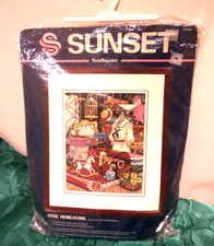 Sunset Needlepoint Kit ATTIC HEIRLOOMS TAPESTRY 1995 Design By Elizabeth James
