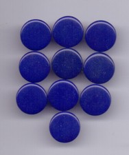 10 vintage glass buttons - 