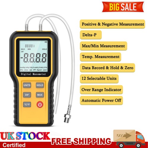Digital manometer dual port - digital,
