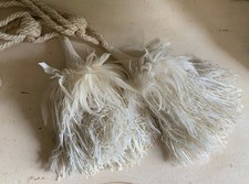 Laura Ashley Ivory beige pair Feather Curtain Tie Backs rare 2 pair s available 