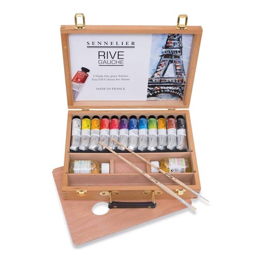 Rive gauche oil - wooden, box