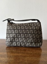 Fendi Mini Baguette Shoulder Bag Zucca Zucchino