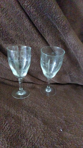 Vintage pair cut - cut, glass