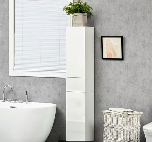 Tall bathroom cabinet white - tall,